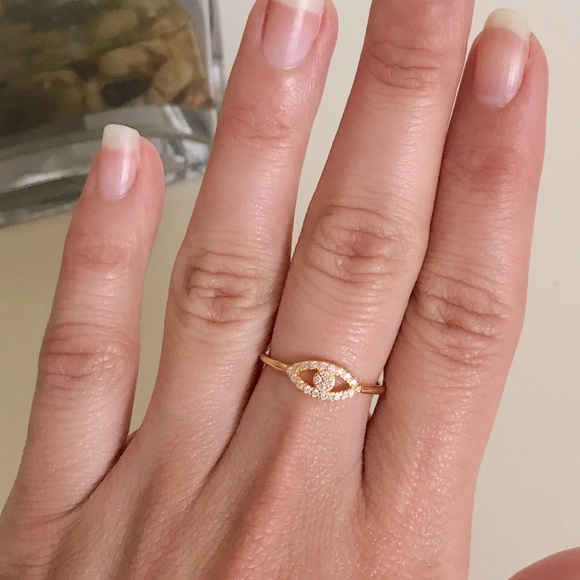 Evil Eye CZ Ring | 14k Gold Plated - Picture 4 of 5